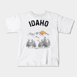 Idaho State Vintage Retro Kids T-Shirt